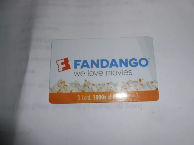 Fandango $25.00 Gift Card 1 Card 1000S Of Theaters