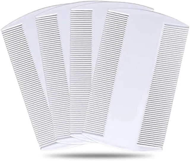 Pack Of 4 White Double Sided Lice Comb - Head Lice Detection