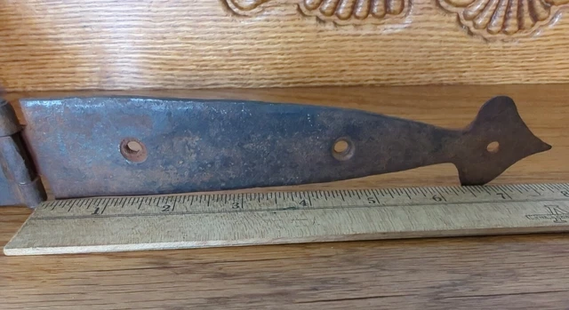 Antique 1800’s Barn Chest or Door Strap Hinge Hand Wrought Cast Iron 8