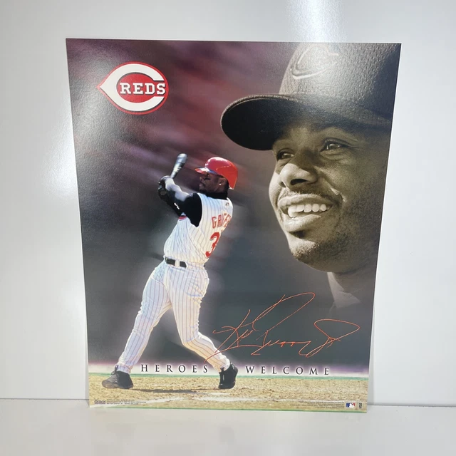 Vtg Mead Costacos Ken Griffey Jr. Heroes Welcome Cardstock Poster 16x20 REDS MLB