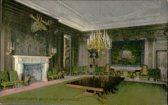 Postcard: STATE DINING ROOM, WHITE HOUSE WASHINGTON, D. C. EMITER