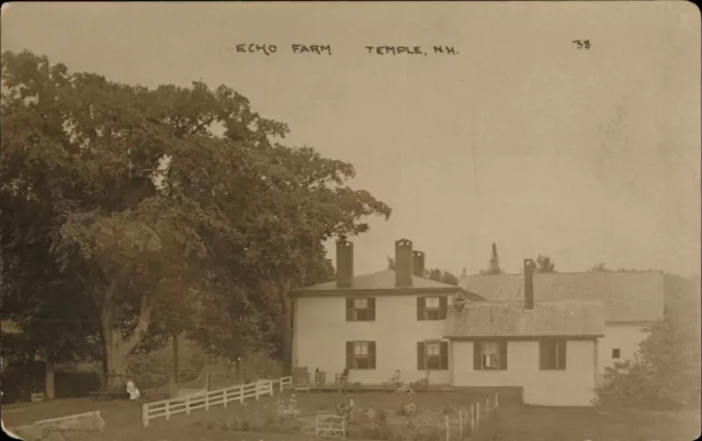 Temple New Hampshire NH Echo Farm c1910 Real Photo Postcard