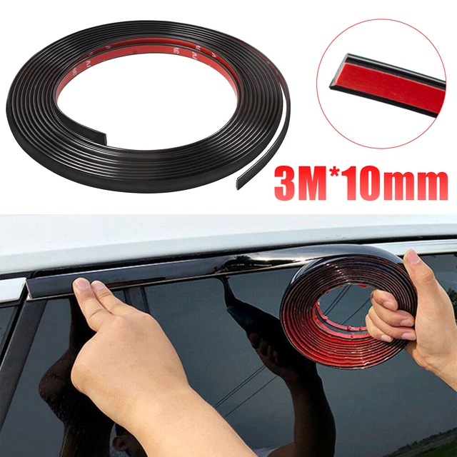 Car Side Door Black Strip Bumper Protector Trim Tape Sticker Accessories+