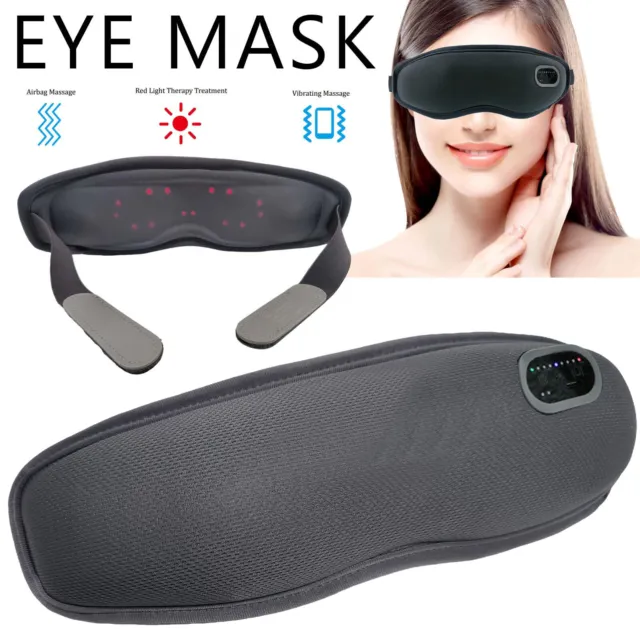 LED Red Light Therapy Vibrating Airbag Eye Massage Mask Massager for Pain Relief