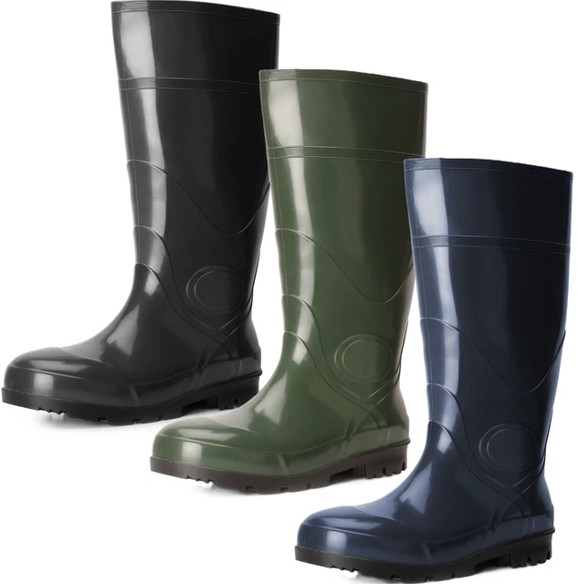 Botte Ladeheid Bottes de Pluie en Caoutchouc PVC Femme LA-967 Bleu Foncé/Noir - Chaussures