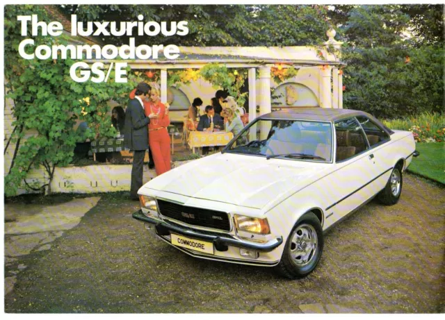 Opel Commodore GS/E 2.8 1974-76 UK Market Foldout Sales Brochure Saloon Coupe