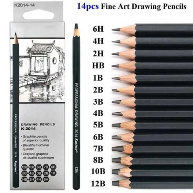 So Crayon à croquis 40 pièces professionnel croquis dessin crayons Kit  ensemble fournitures d'art étudiants outil de peinture
