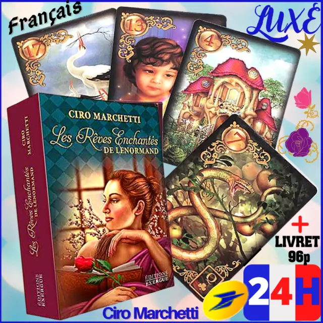 ORACLE Lenormand  RêVES ENCHANTéS FR Coffret Luxe+LIVRET-Divination C.Marchetti