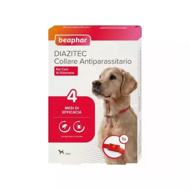 BEAPHAR Diazitec - Dog Antiparasitic collar - Red