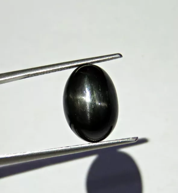 7.69 CtsNatural 4 Ray Black Star Diopside Oval Cabochon loose Gemstone 3