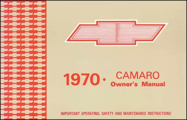 1970 Camaro Owner's Manual