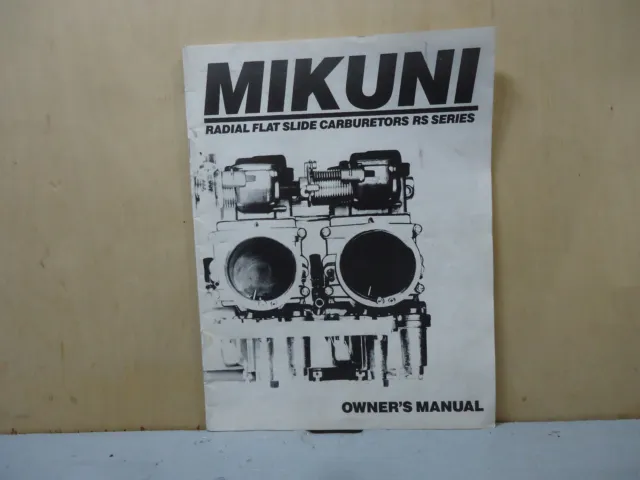 Mikuni RS Series Carburetor Owner's Manual Radial Flat Slide Vintage RS34-RS40