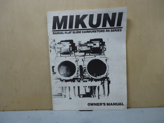 Mikuni RS Series Carburetor Owner's Manual Radial Flat Slide Vintage RS34-RS40