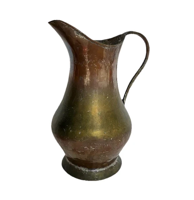 Pichet Vase Déco En Cuivre - Environ 28 Cm - Style Rustique - Occasion
