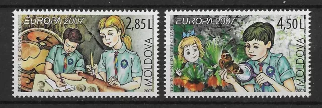 2007 - Moldavia - Europa Cept - Scout - 2 Valores MNH MF76985