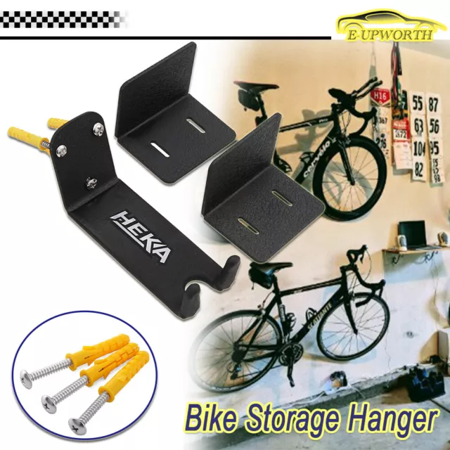 Upgrated Bike Pedal Rack Hook Wall Mount Bracket Hanger Tire Holder Storage Rack