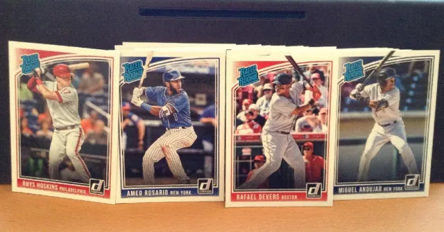2018 Donruss Baseball Rated Rookies Complete Set 31-50 20 Cards Hoskins Devers