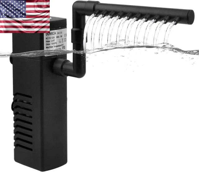 Aquarium Fish Tank Internal Filter Power Filter 5-15 Gallon Submersible Filter $