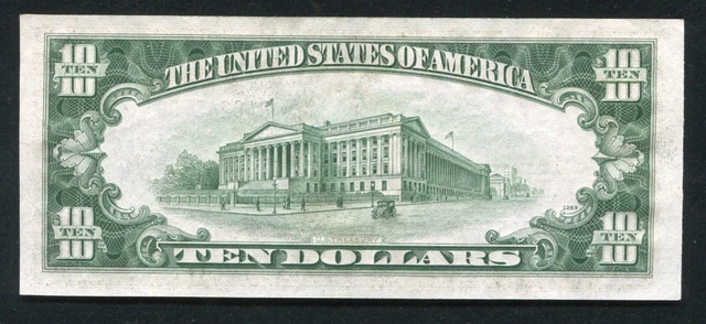 Fr. 1705 1934-D $10 Ten Dollars Blue Seal Silver Certificate Gem Uncirculated 2