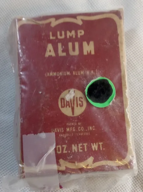 Vintage Davis Lump Alum Has Some Still In It  See Pictures