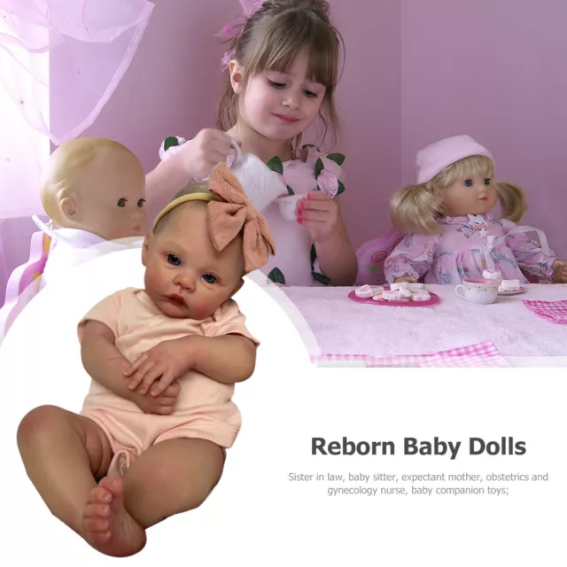 18 Inch Lifelike Reborn Dolls Lifelike Collectible 3D Skin Dress Up Reborn Dolls