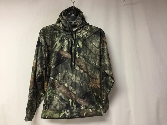 NWOT Men's Mossy Oak Pullover Sweatshirt Hoodie Size Medium Green Camo #872Z