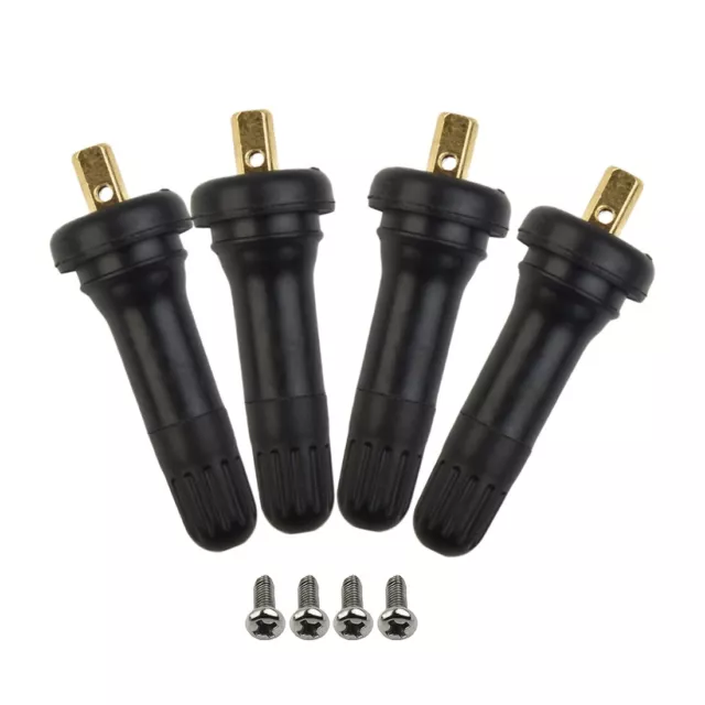 4 X Pneu Valve Capteur de Pression TPMS Bras Réparation Rechange Kit Noir