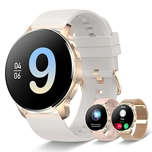 Iaret Women's Bluetooth Calling Smartwatch Fitness Watch 1.32 Inches HD iOS Andr