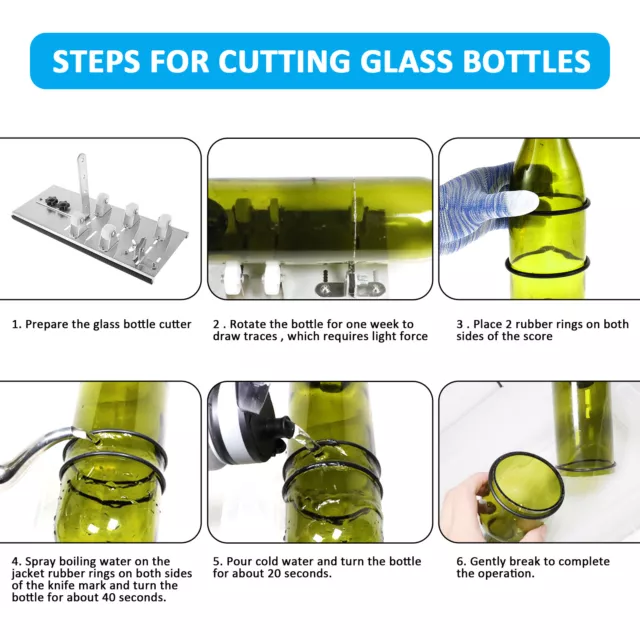 Glass Bottle Cutter Kit Stainless Steel Glass Cutter Adjustable Wine CutterぃTool