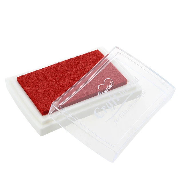 Tampone Inchiostro Colore Rosso Impronte Digitali Regalo per Bambini I7E2