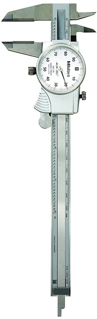 Mitutoyo 505-738 Dial Caliper with Carbide-Tipped Jaws, 0-6&quot;,