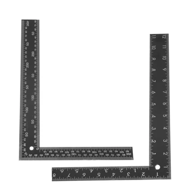 2 Pcs Square L-shaped Ruler Portable Students Rulers Measuring Carpenter