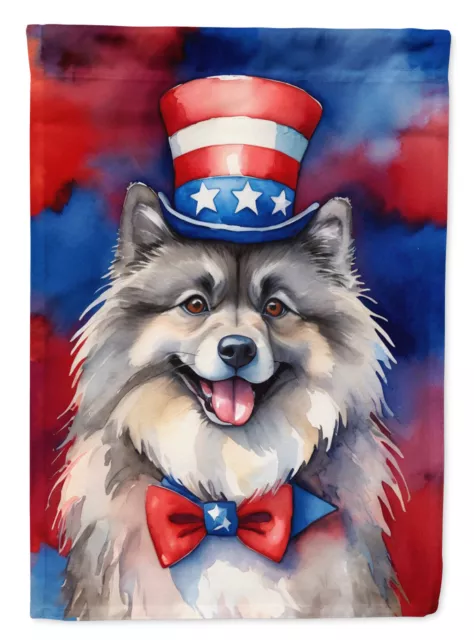 Keeshond Patriotic American Flag Canvas House Size DAC5742CHF