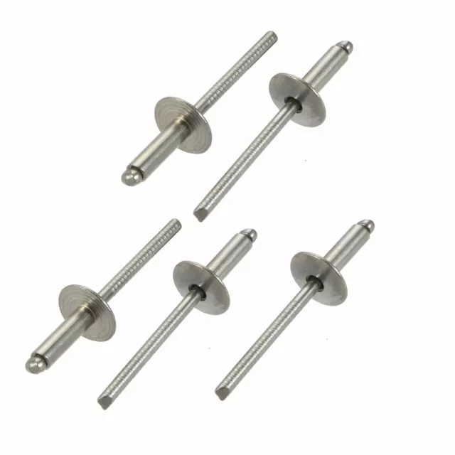 5pcs 13mmx4mmx12mm 304 Stainless Steel Open End Large Flange Blind Rivets