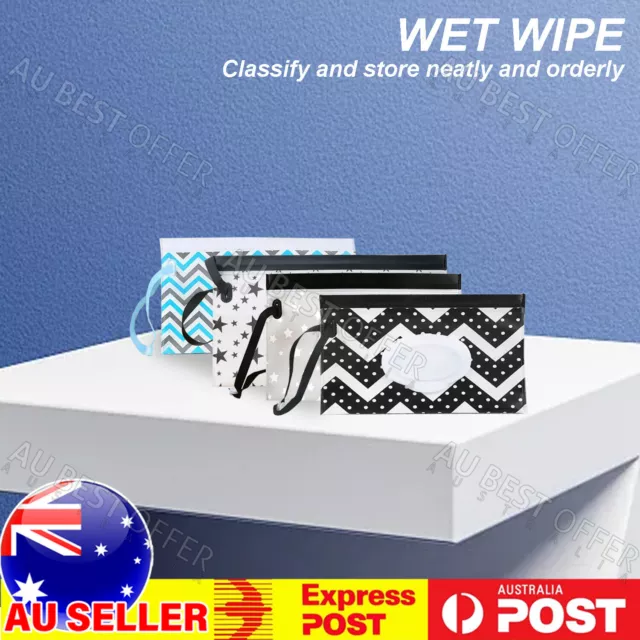 2x Travel Wet Wipe Bag Pouch Baby Care Portable Tissue Case Holder Box Pouch AU2