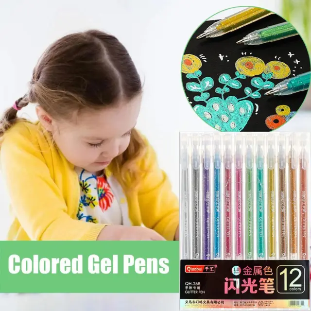 GLITTER GEL PEN Set, 2023 Upgraded Glitter Gel Pens For Adult Books W6T9  $13.07 - PicClick AU