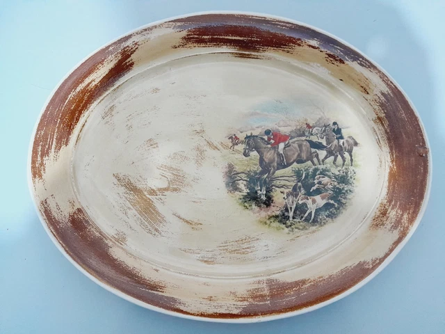 AUSTRALIAN POTTERY - Robert Gordon The Hunt Scene Large Platter $49.00 -  PicClick AU