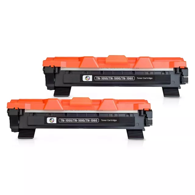 2 x Toner TN1050 Fits For Brother HL-1210W DCP-1610W HL-1110 HL-1112 DCP-1612W