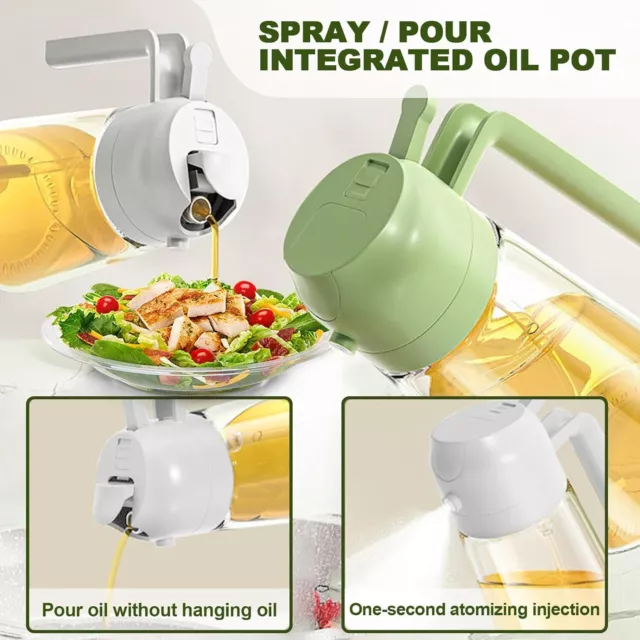 2PCS 2 In 1 Oil Sprayer Dispenser Cooking Baking BBQ Spray Bottle Kitchen Tool 3