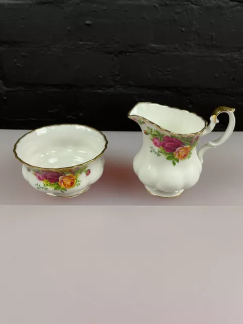 Royal Albert Old Country Roses Milk Cream Jug 10.5 cm & Open Sugar Bowl 7 Sets