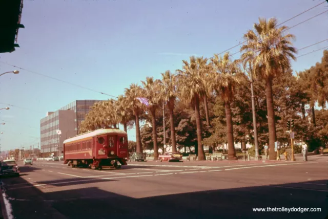 LAMTA Pacific Electric Blimp Trolley #1538 1960 35mm Original Ektachrome Slide