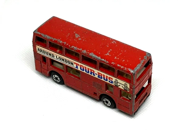 Vintage Streichholzschachtel Leyland Titan Tour Bus Druckguss Modellbus 