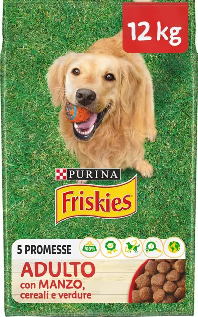 Purina  Crocchette Cane Adulto Con Manzo, Cereali E Verdure 12 Kg