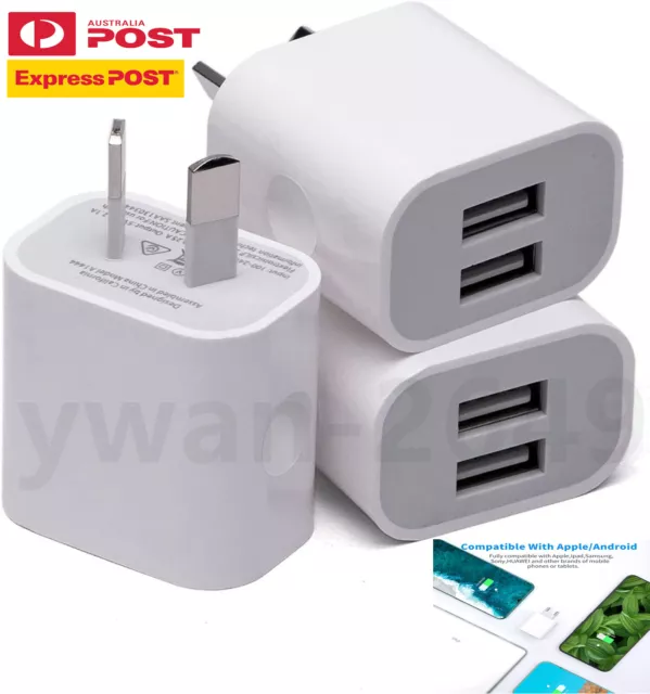 Universal Travel 5V 5A Dual USB AC Fast Wall Charger Power Adapter AU Plug Phone