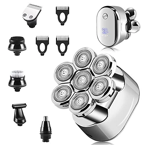 Rasoir Electriques Hommes tondeuse cheveux - tondeuse à barbe rechargeable 6 ...
