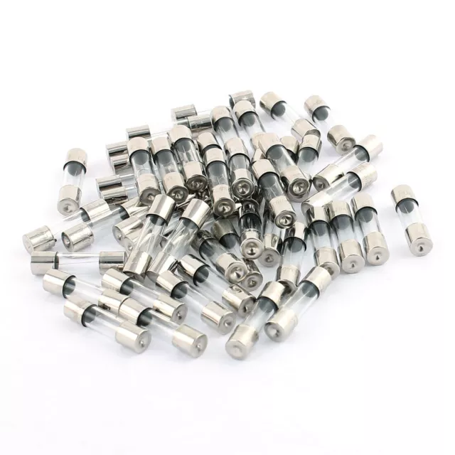250V 0,5A 5x20mm Type De Fusion Rapide ACtion Rapide Tube De Verre Fusible 50Pcs