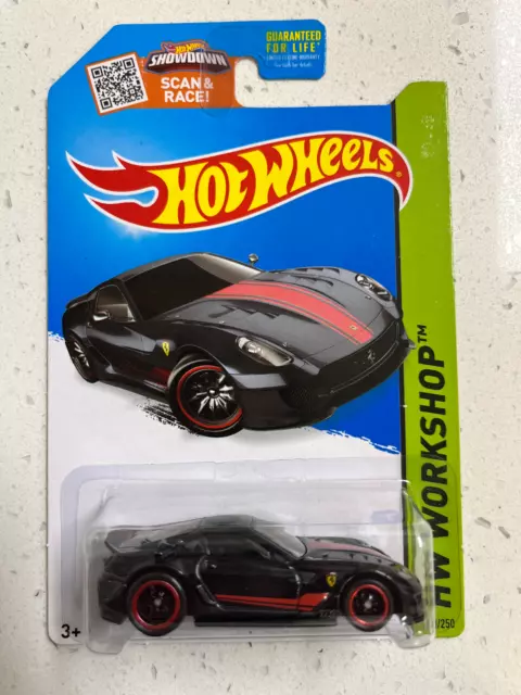 Hot Wheels 2015 Super Treasure Hunt Ferrari 599xx HW Workshop w/Protector