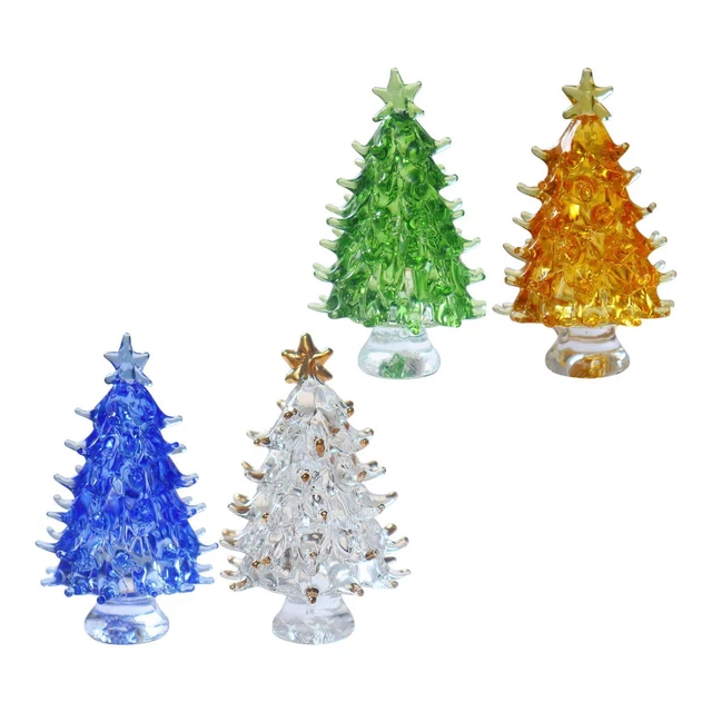 Petit cristal arbre de noël Figurine cadeau décoratif artisanat décoration