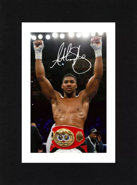 8X6 Mount ANTHONY JOSHUA Signed Autograph PHOTO Gift Boxing Print Ready to Frame