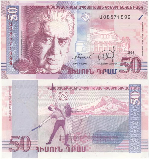 *BANKNOTE*ARMENIEN / Armenia*50 Dram*1998*Unc.*P. 41*